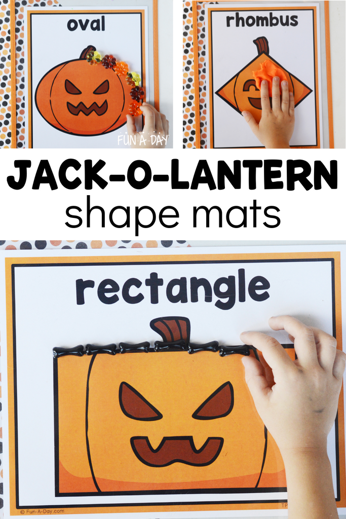 Jack-O-Lantern Shape Mats Free Printable