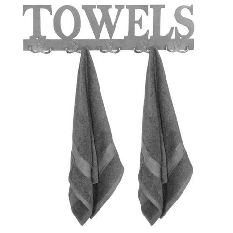 Towels Sign Mounted Hanger Rack