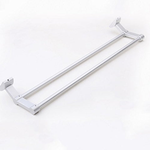 Ping Bu Qing Yun Space Aluminum Alloy Towel Bar Double Bathroom Hardware Accessories Double Bathroom Shelf Bathroom Towel Rack 60 cm 14 cm 5 cm Towel Rack