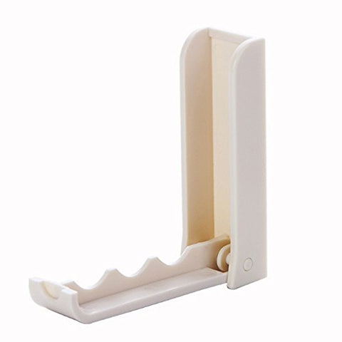 TRENTON Folding Hook Door Back Space Saver Clothes Hanger Rack for Bathroom Bedroom Wall (Beige)