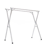 94-Inch Stainless Steel Drying Rack, Free Standing Space Saving Folding Drying Rack, Double Drying Racks, Balcony Yard Indoor Clothes Retractable Rack