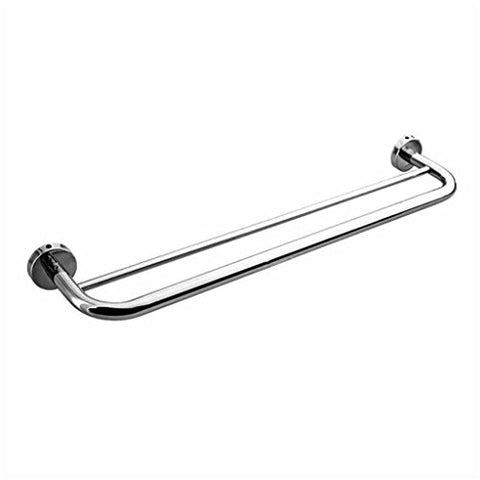 Ping Bu Qing Yun Towel Rack - Stainless Steel, Double Rod, Perforated, Durable, Simple Wall-Mounted Bathroom Perforated Towel Rack, Suitable for Bathroom, Home - 603x121.5mm Towel Rack