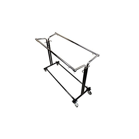 Retail Clothes Clothing Garment Rack Adjustable Parallel Hanger Bar with Wheels