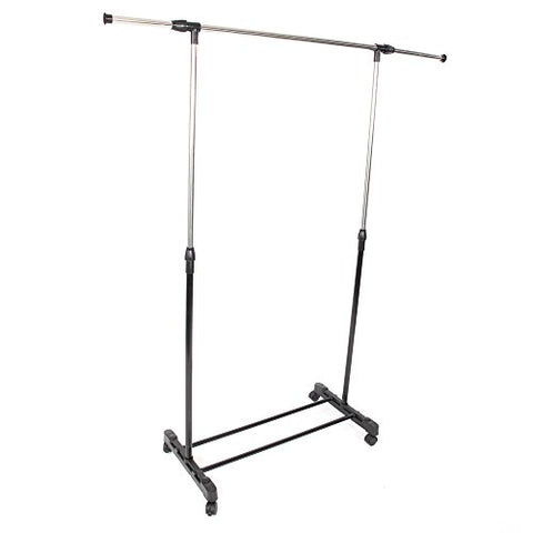 zhihuitong Single-Bar Vertical Garment Racks Stretching Stand Clothes Rack with Shoe Shelf for Home Office Bedroom