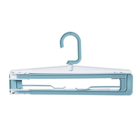 super1798 display08 Durable Folding Expandable Clothes Hanger Towel Drying Rack Laundry Organizer - Blue