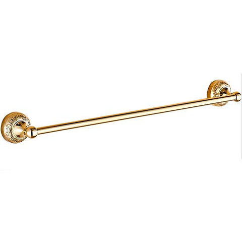 Ping Bu Qing Yun Towel Rack - Stainless Steel, Hardware Bathroom, Bright Gold Bathroom, Single Pole Perforated Towel Rack, Household -6025.511cm Towel Rack