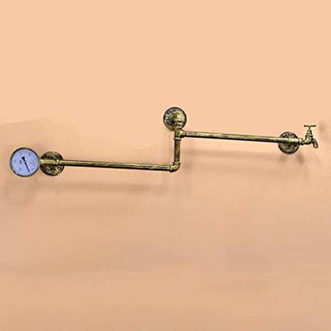 PLLP Wooden Household Hangers, Wall Hangers?Z-Shaped Water - Tap Water Pipe Retro Iron Clothing Racks Positive - Hanging Display Stand/Wall Shelves Rack?Wall Door Back Coat Rack