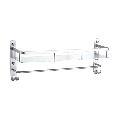 Ping Bu Qing Yun Towel Rack - Space Aluminum, Anti-Oxidation, Multi-Function, Versatile Wall-Mounted Bathroom, Thickening, Towel Rack, Punching, Suitable for Bathroom, Home Towel Rack