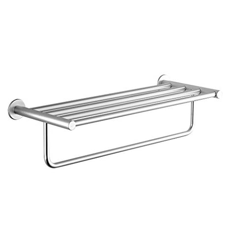 Ping Bu Qing Yun Towel Rack - Space Aluminum, Perforated Double Wall Hanging Bathroom Storage Towel Rack, Suitable for Bathroom, Household -61x22x15cm Towel Rack