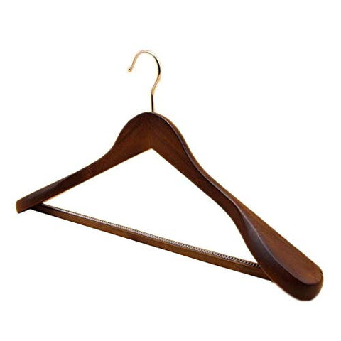 Clothes Hangers, Wooden Hangers Coat Hanger Ultra Thin Space Saving Non-Slip Hangers Suit Hangers Velvet Hangers Ideal for Everyday Standard Use, Clothing Hangers Pack of 5