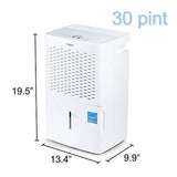 Get tosot 30 pint dehumidifier for small rooms up to 1500 square feet energy star quiet portable with wheels and continuous drain hose outlet dehumidifiers for home basement bedroom bathroom