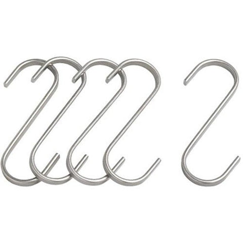 Butcher Hanging Hook (S-Hook) 4.25in (11cm) 5-Pack Stainless