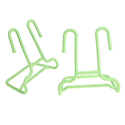 Whitelotous 2pcs Multi-functional Plastic Shoes Dryer Rack Shoe Hangers Hanging Hook Shelf Holder Home Organizer(Green)