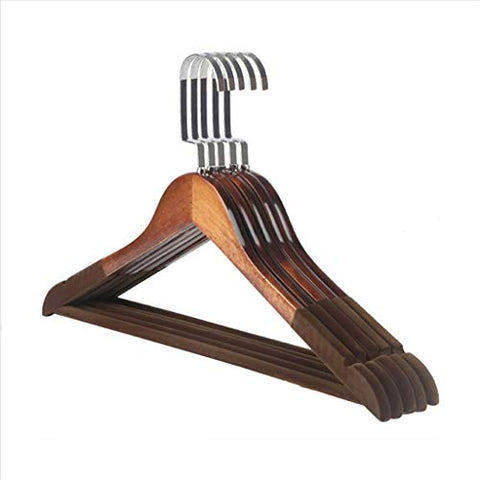 CGF-Drying Racks Hanger Wood Solid Pants Rack for Suit Skirt Jacket Size (46x26x1.2) cm A Pack of 10 Male