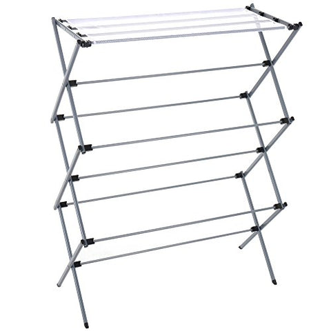 Finnhomy Oversize Folding Clothes Drying Rack Clothes Dryer for Laundry and Home Rust-Resistant, 45.5 Inch