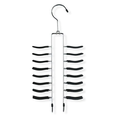 Honey-Can-Do HNGT01205 2 Pack Non-Slip Accessory Hanger, Chrome/Black