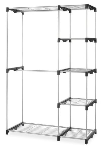 Whitmor Double Rod Freestanding Closet Heavy Duty Storage Organizer