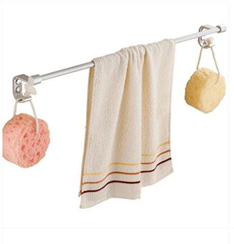 Ping Bu Qing Yun Towel Rack - Space Aluminum, Perforated, Single Pole and Double Pole Optional, Wall-Mounted Bathroom Hardware Pendant Towel Rack, Suitable for Bathroom, Kitchen - Two Styles Availabl