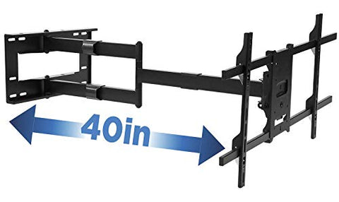 Mount-It! Long Arm TV Mount, Full Motion Wall Bracket with 40 inch Extension Articulating Arm, Fits Screen Sizes 42, 47, 50, 55, 60, 65, 70, 75, 80 Inch, VESA 800x400mm Compatible, Holds up to 110 lbs