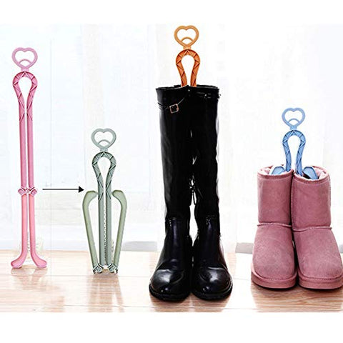 wonuu 4Pcs Plastic Long Boots Shaper Stretcher Shoes Supporter Stand Holder Hanger Boots Knee Boot Rack