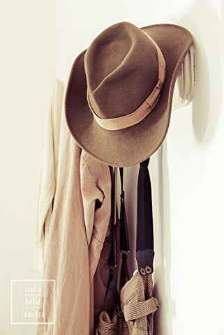 Vintage Country Decor - Hat and Clothing Hanging on a Rack - Fine Art Photography Print, farm life, vintage clothing