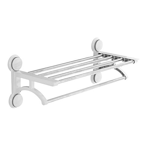 Ping Bu Qing Yun Towel Rack - Stainless Steel, Punch-Free Double-Layer Multi-Function Wall Hanging Towel Rack, Suitable for Bathroom, Household - 60x25x23.5cm Towel Rack