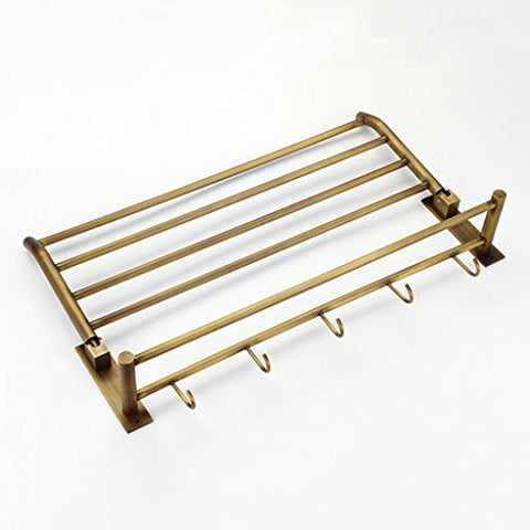 Ping Bu Qing Yun Antique Folding Towel Rack European-Style Bathroom Wall Drill Creative Vintage Hook Activity Towel Rack 15 cm 59 cm 25 cm Towel Rack