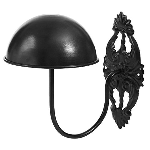 MyGift Decorative Vintage Style Black Metal Wall Mounted Entryway Hat/Cap/Wig Hanger Display Rack