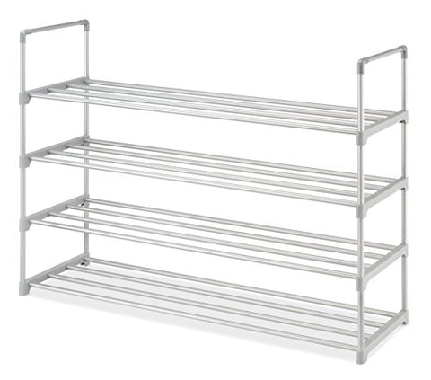 Whitmor 4-Tier Shoe Rack, Gray