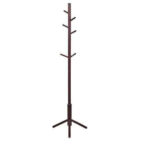 sukala Wood Coat Rack Free Standing, Entryway Standing Jacket Coat Dress Hanger Rack for Living/Bedroom(Brown)