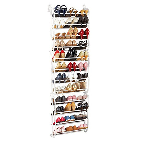 Collections Etc Over The Door Hanging Shoe Rack Organizer Holder