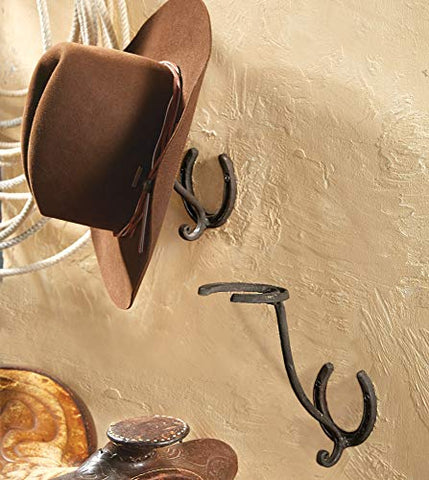 Black Forest Décor Horseshoe Cowboy Hat Rack
