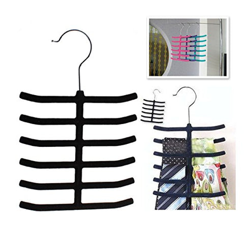 Useful 12 Tie Belt Towel Velvet Flocked Non-slip Scarf Shawl Tie Belt Clothes Hanger