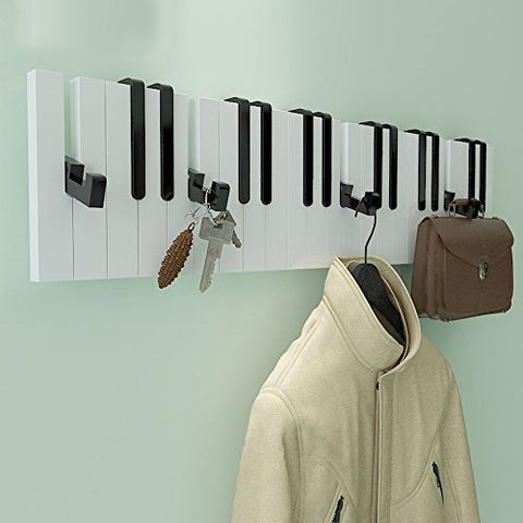 COAT RACK ZHIRONG Coat Hooks 16 Hooks Piano Shelves 5914.5CM (Color : B)