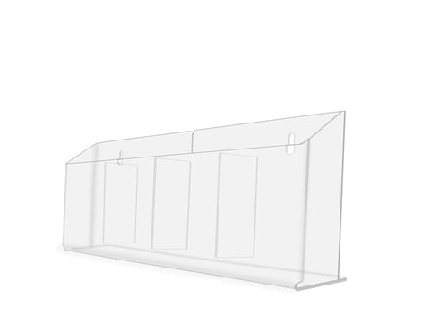 Marketing Holders 4 Pocket Brochure Rack, Wall Mount or Countertop, Holds 4 Inch Wide Literature, Tri-fold Brochures, Pamphlets, Rack Cards (1)
