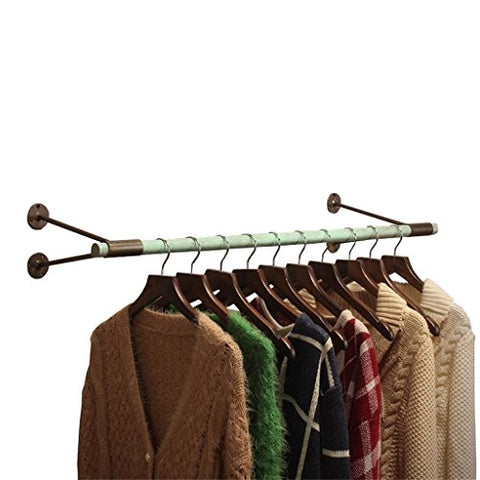 Dika UK Coat Racks Free Standing Wooden Wood Iron Wall Coat Rack Hangers Clothing Display Stand for Cloakroom Clothing Store White Easy to Install (Size : 80cm)