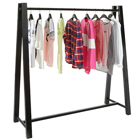 MyGift Heavy Duty Metal Clothing Hanger Storage Organizer / A-Frame Freestanding Garment Rack, 60-Inch