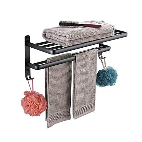 Ping Bu Qing Yun Black Towel Rack Space Aluminum Nordic Bathroom Shelf European Style Toilet Hanging Towel Rack Pendant 200mm 600mm 230mm Towel Rack