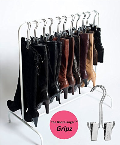 Boot Organizer: The Boot Rack Garment & Boot Rack - Fits in Most Closets (The Boot Rack with 6 Gripz Hangers)