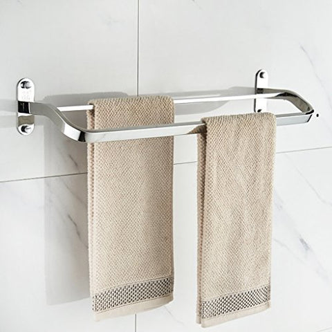 Ping Bu Qing Yun Stainless Steel Towel Bar Perforated Bathroom Accessories Towel Rack Double Bathroom Nail-Free Towel Bar 18cm 40cm 14cm Towel Rack