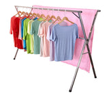 exilot Heavy Duty Stainless Steel Laundry Drying Rack for Indoor Outdoor,Foldable Easy Storage Clothes Drying Rack, Free of Installation Adjustable Garment Rack.