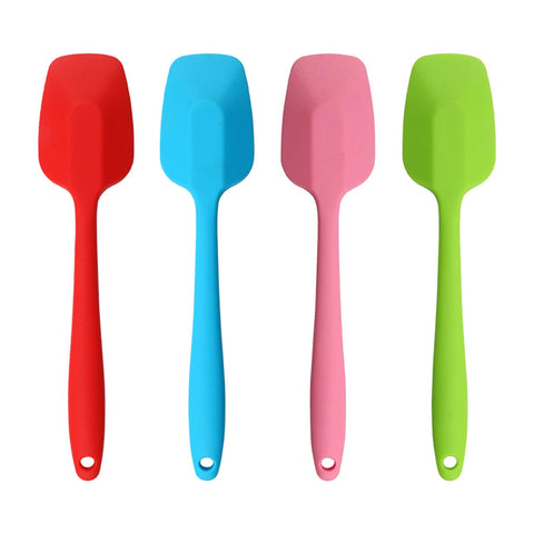 Silicone Spatulas,Heat Resistant Non-Stick Flexible Rubber Scrapers Bakeware Tool Essential Cooking Gadget (10.6" x 2.5" x 4 Pack)