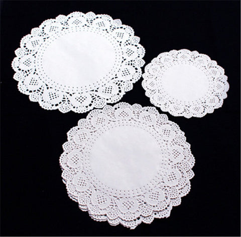 HAKSEN 36 PCS Paper Lace Doilies Combo,Pack 12 each 6.5", 8.5" , 10.5"