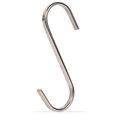 Set of 10 Large Stainless Steel Kitchen S Hooks, Height 4.75", Multi-purpose Utility Hooks