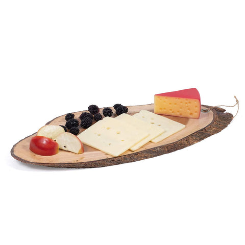 Wall Hanging Decor Cheese Charcuterie Serving Board 100% Real Acacia Wood 18 Inches Long