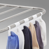 SONGMICS 100% Stainless Steel Clothes Drying Rack Bonus Sock Clips, Gullwing Space-Saving Laundry Rack, Foldable for Indoor and Outdoor Use ULLR51SV