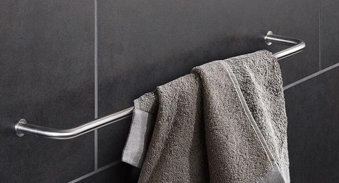 PSBA Towel Bar Rail Holder Hanger for Bathroom Towel Hanging Rack, Steel Matte - More Sizes Available