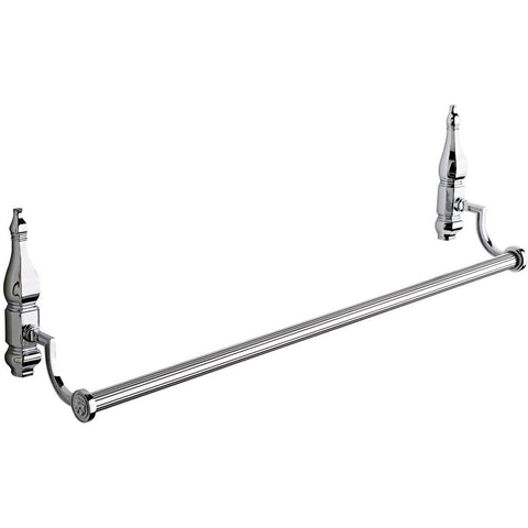 Lux Queen Wall Towel Bar Rail Holder Hanger Bath Towel Hanging Rack, Brass